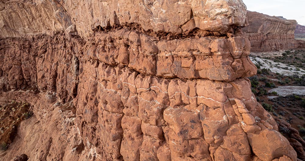 textured sandstone mesa