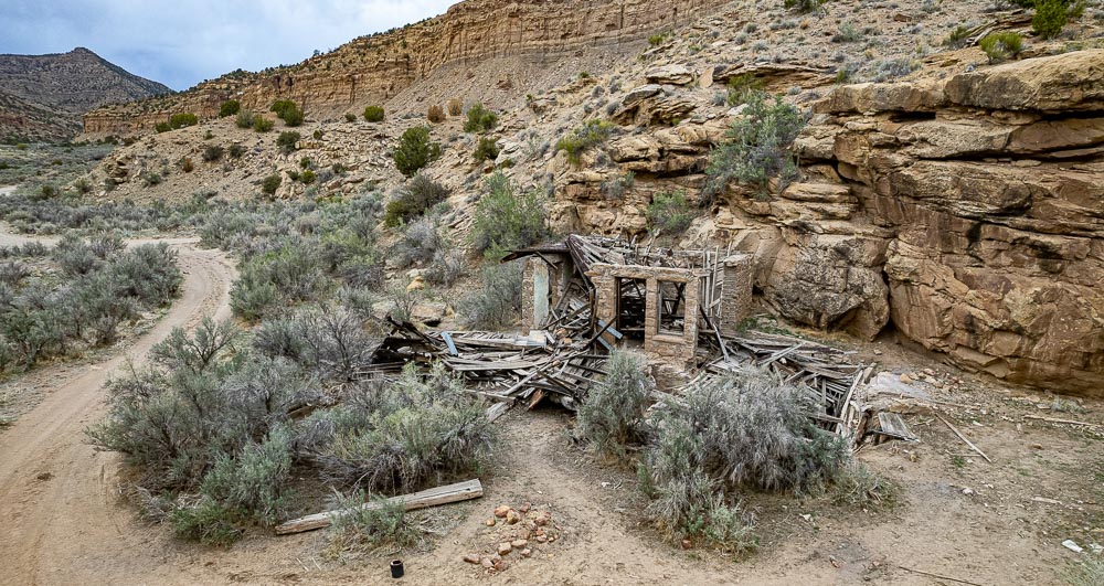 a dilapidated structure of a path near Sego, Utah